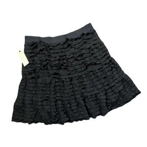Sophie Max Y2K Frill Black Midi Skirt New With Tags Women’s Size Large